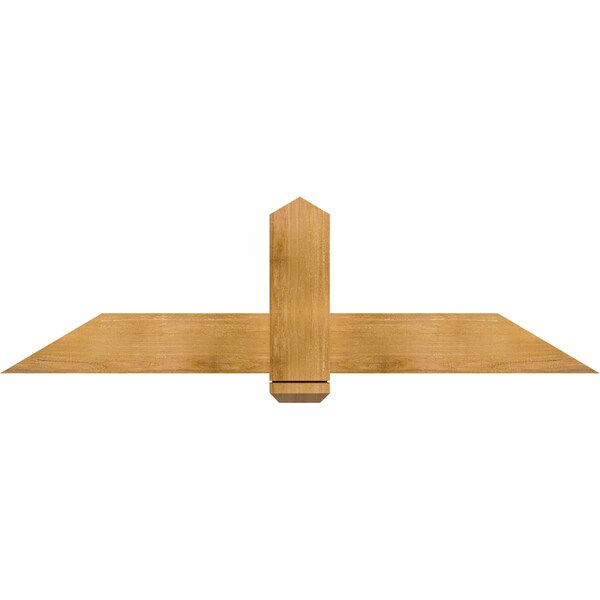 Ekena Millwork Eugene Rough Sawn Timber Gable Bracket, Western Red Cedar, 60"W x 17"H x 2"D x 6"F, 7/12 Pitch GBW060X17X0206EUG00RWR - main